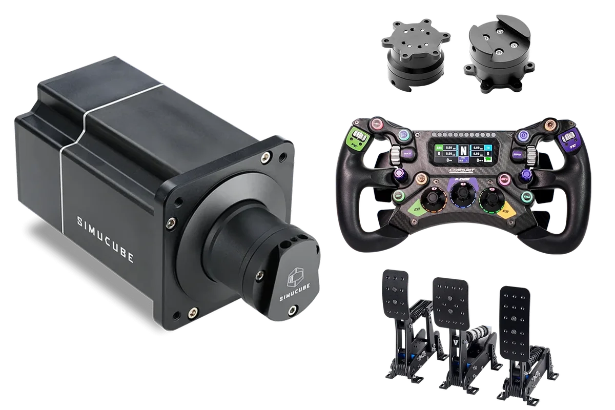 Bundle - Wheelbase, Wheel and Pedal Set