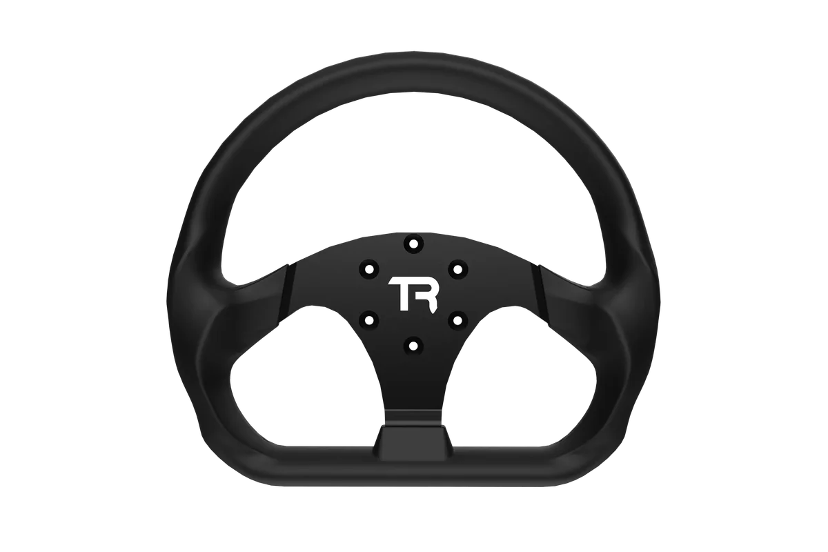 330mm/13" Flat-Bottom GT Sim Racing Wheel – Aluminium with Durable Silicon Hand Grips