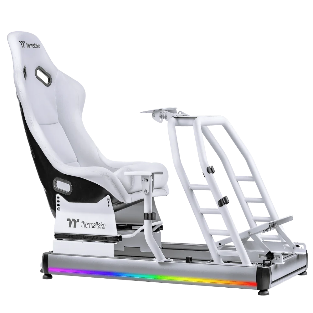 GR500 Racing Simulator Cockpit Snow White