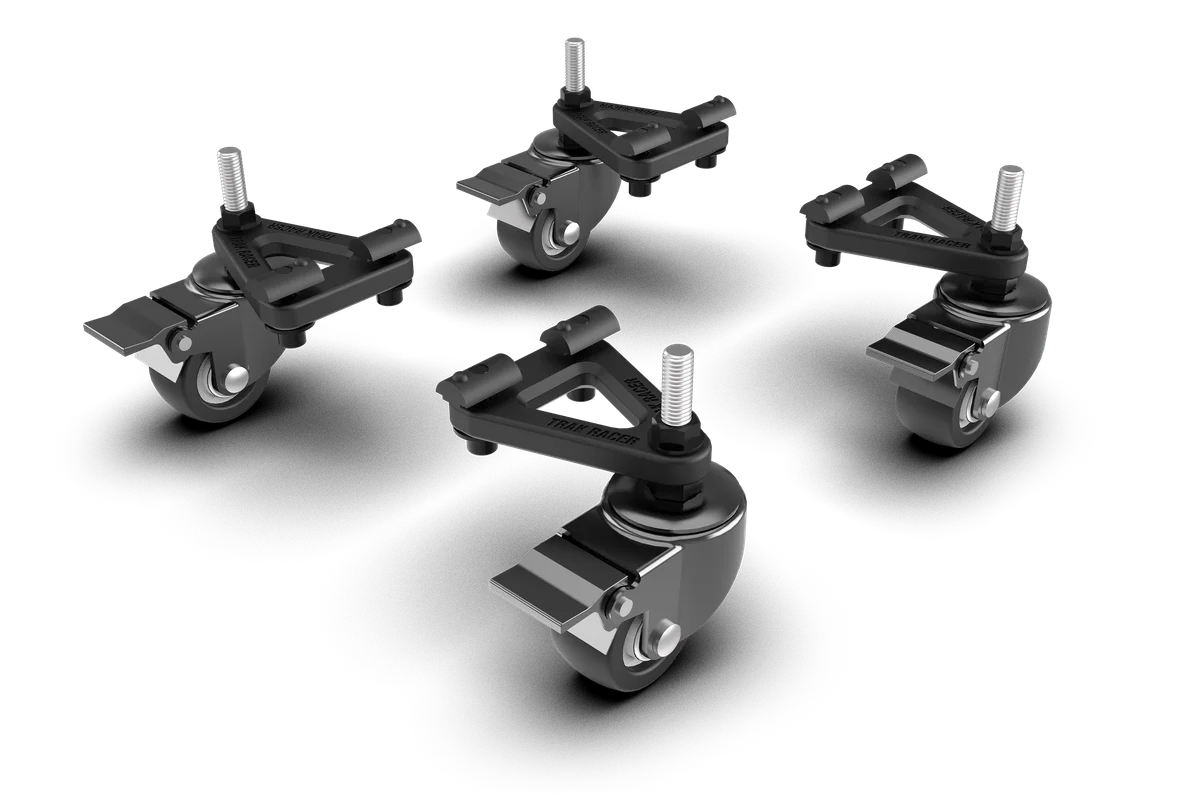 Universal Caster Wheels with Brake & Mounting Brackets