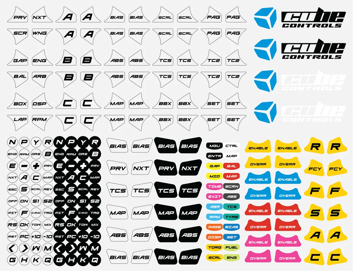 Cube Controls Stickers F-PRO / CSX-3 / GT PRO V2