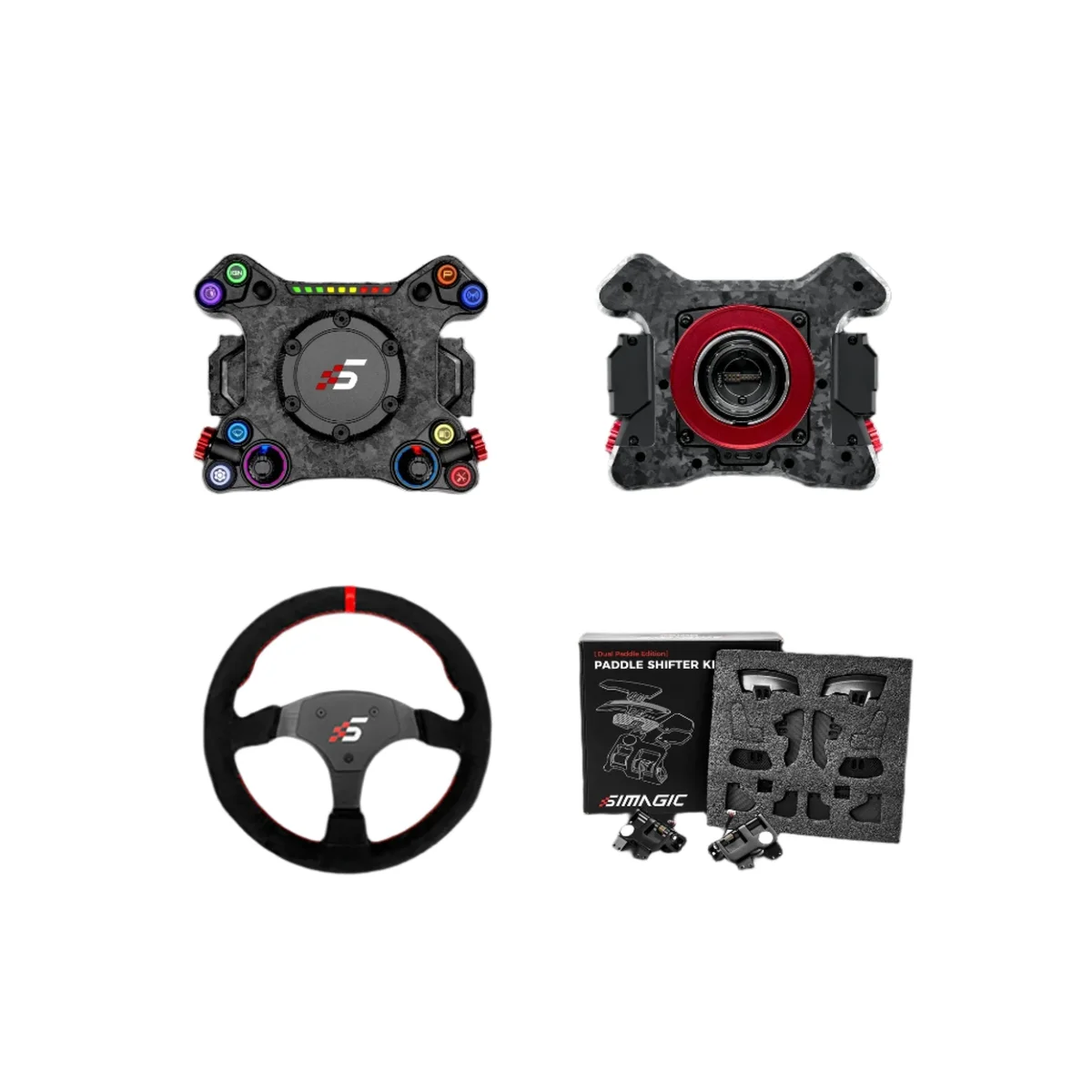 Simagic Neo X + Dual Paddle Shifter Module + P-330R (Suede)