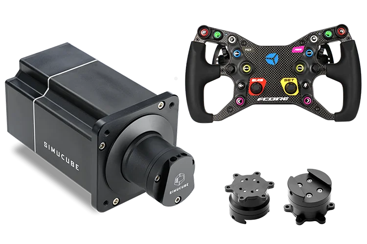 Bundle - Simucube 2 Pro R2 Wheelbase and Cube Controls FCORE Formula Steering Wheel for PC