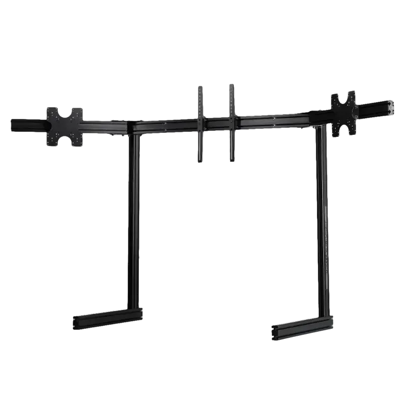 NEXT LEVEL RACING ELITE FREE STANDING TRIPLE MONITOR STAND - BLACK EDITION