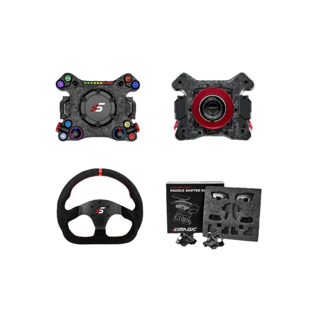 Simagic Neo X + Dual Paddle Shifter Module + P-325D (Suede)