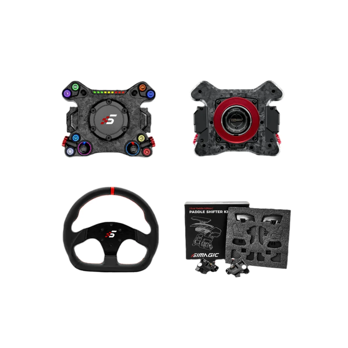 Simagic Neo X + Dual Paddle Shifter Module + P-325D (Leather)