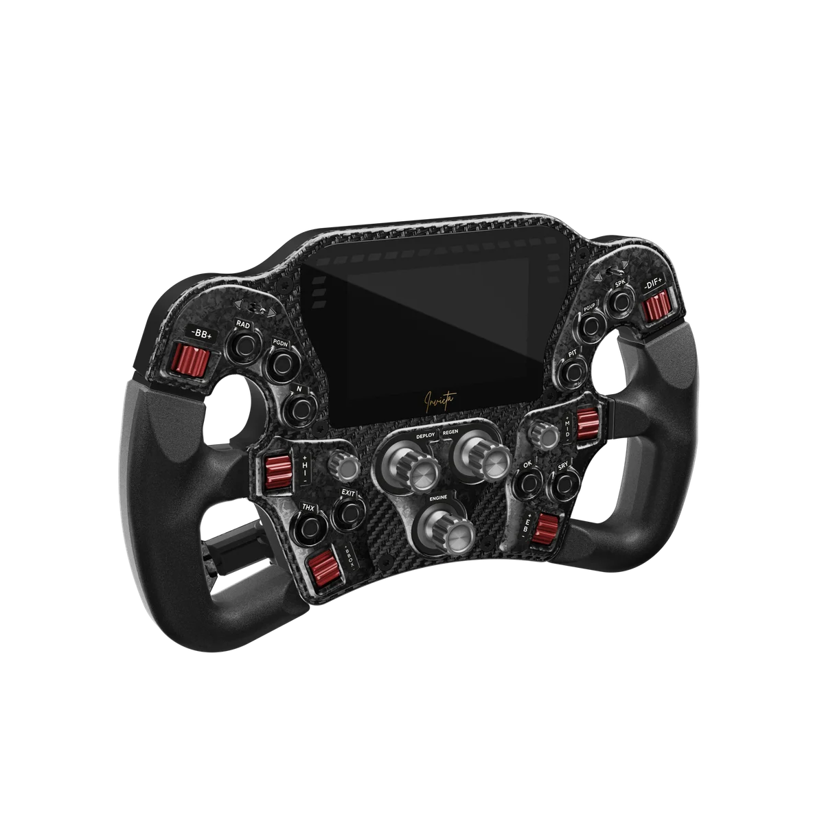 Asetek Invicta™ Formula Button Box (LMP Carbon Black/Gray/Red)