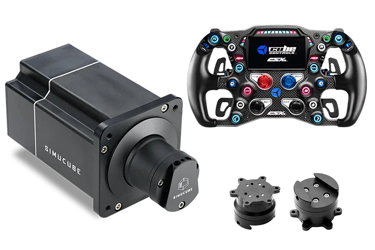 Bundle - Simucube 2 Pro R2 Wheelbase and Cube Controls CSX-3 Formula Steering Wheel for PC