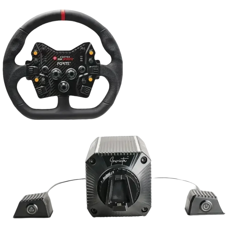 Asetek SimSports Invicta 27nm Direct Drive Wheel Base - Forte GT Wheel Bundle