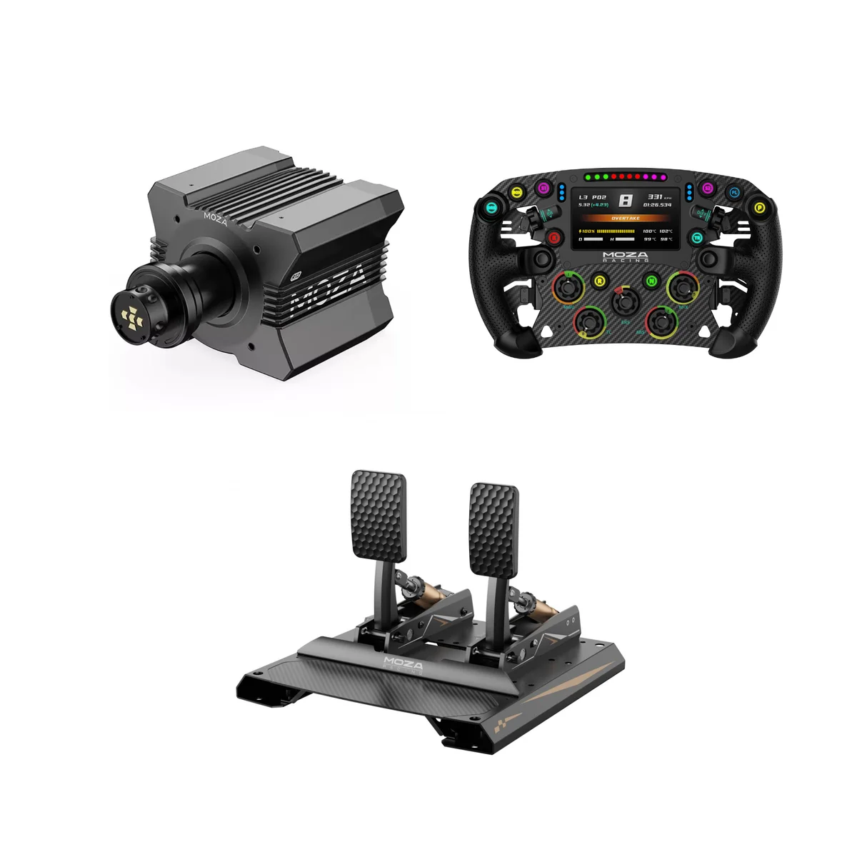 Moza R12 + FSR2 + CRP2 Bundle