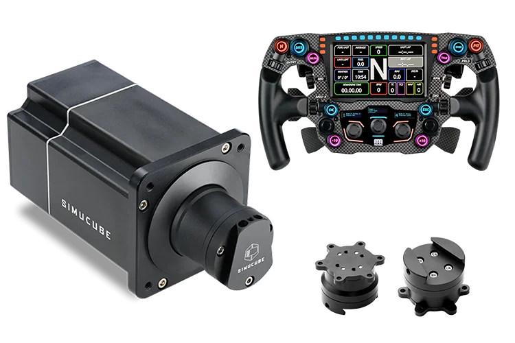 Bundle - Simucube 2 Pro R2 Wheelbase and Rexing Carbon Fiber Formula Mayaris 2 Steering Wheel for PC