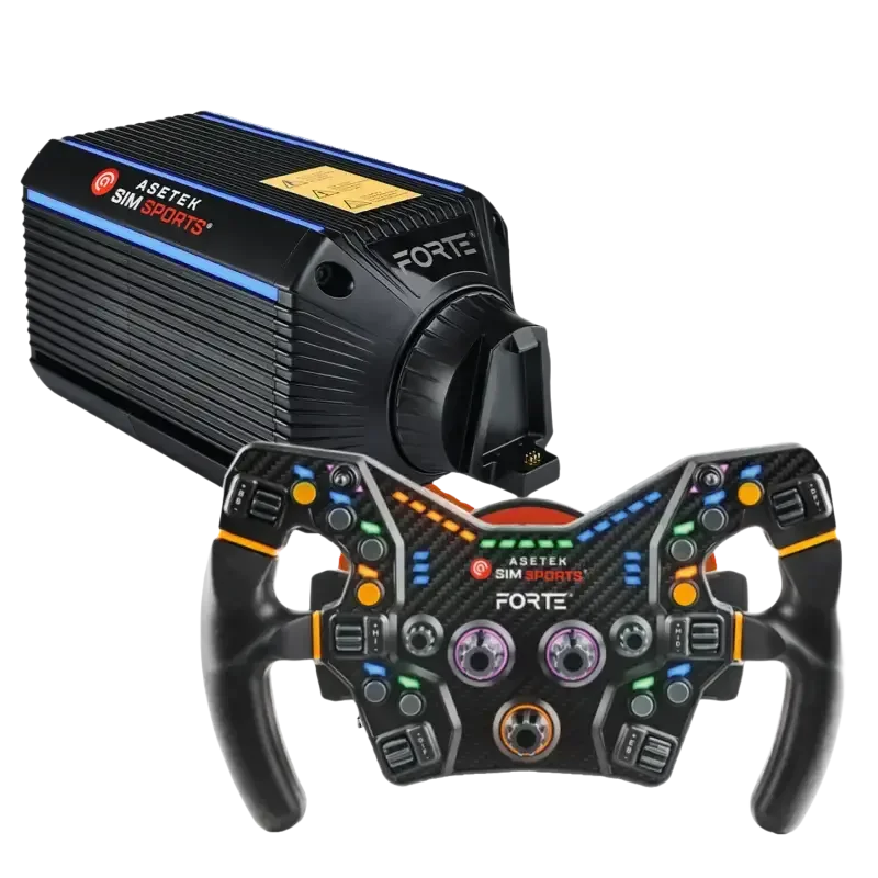 Asetek SimSports Forte Wheelbase (18nm) + Forte Formula Wheel