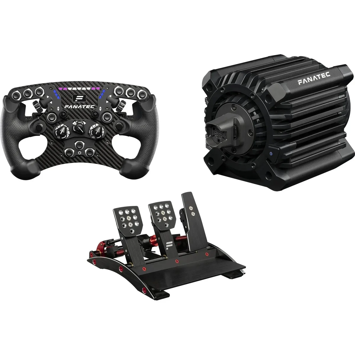 Fanatec ClubSport DD+ Bundle – Formula V2.5 Steering Wheel + V3 Pedals - Playstation Ready / PC