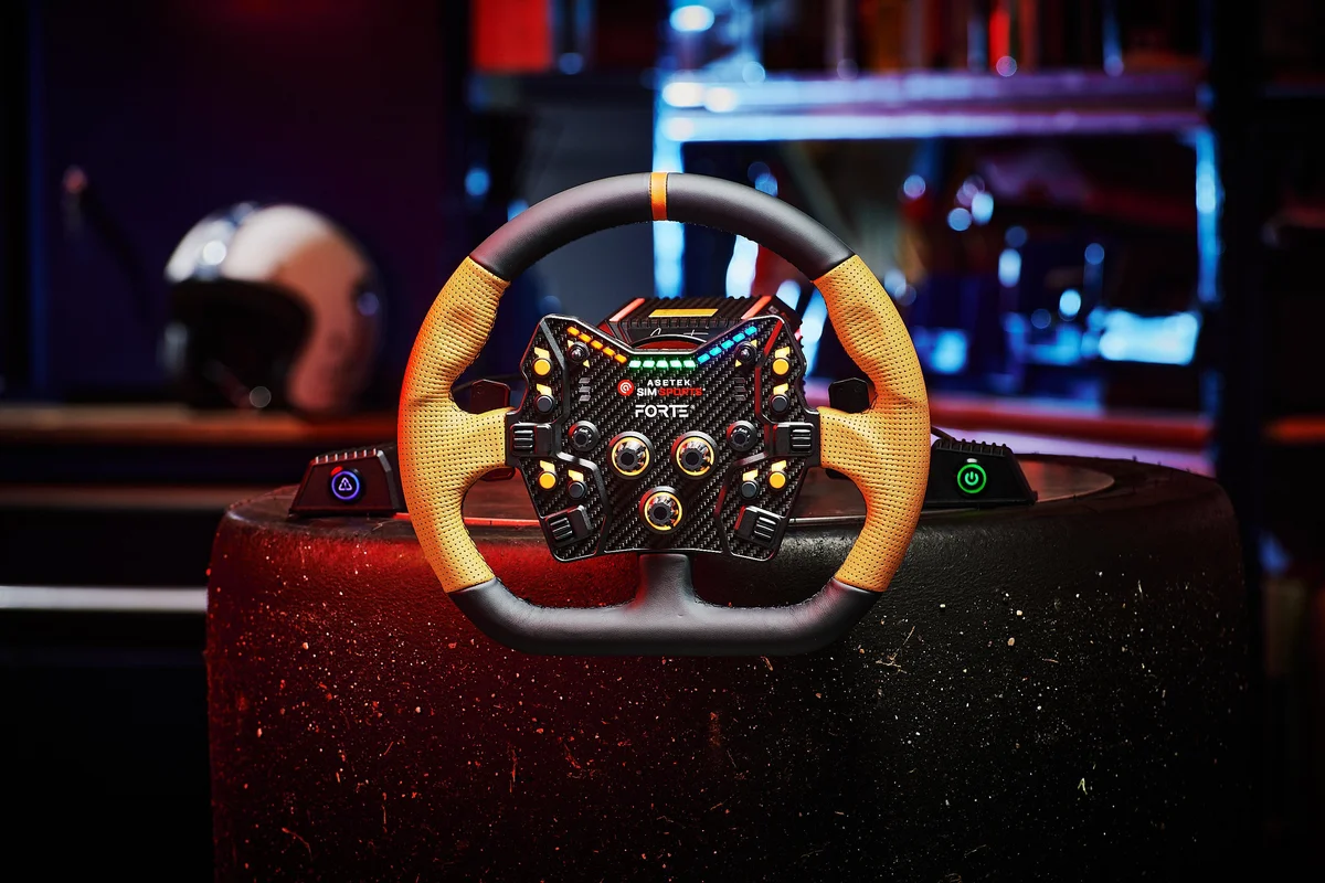 GT Forte steering wheel Asetek SimSports