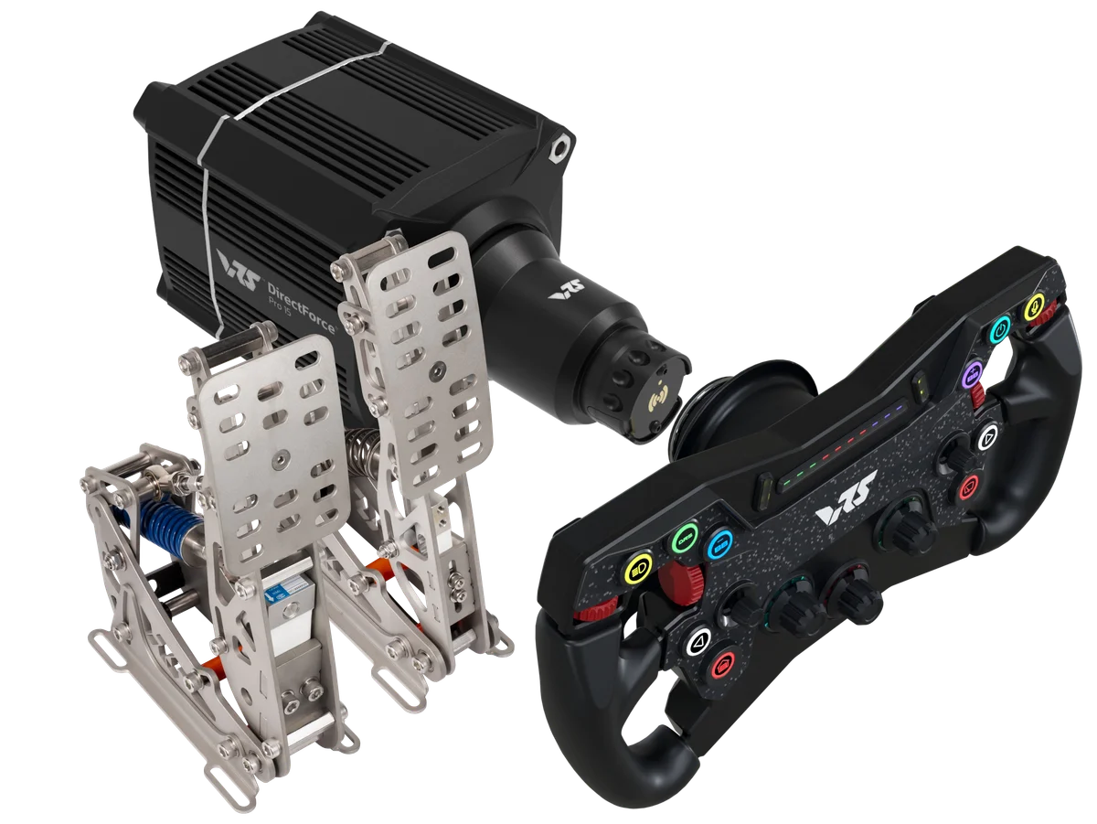 R295 Steering Wheel, DFP15 Wheel Base & 2 pedals