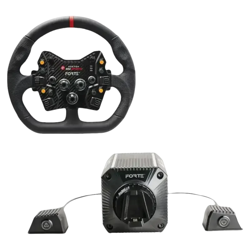 Asetek SimSports Forte (18nm) Direct Drive Wheel Base + Forte GT Wheel Bundle