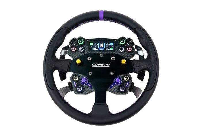 Conspit H.AO Hub with Wheel – Full Carbon Fiber Race Hub with Display & RGB Controls